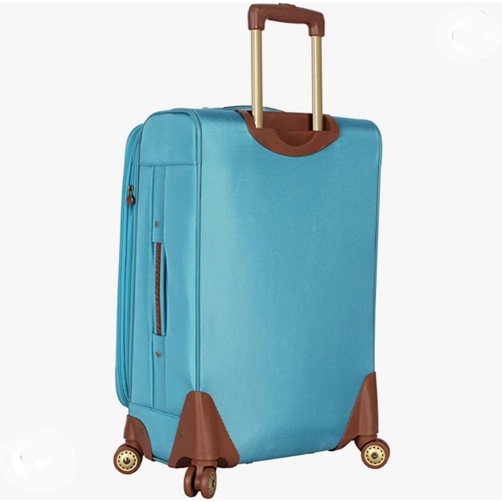 Softside, 20 Inch 8 Wheel Spinner Carry-On, Light Blue. - Picture 4 of 14